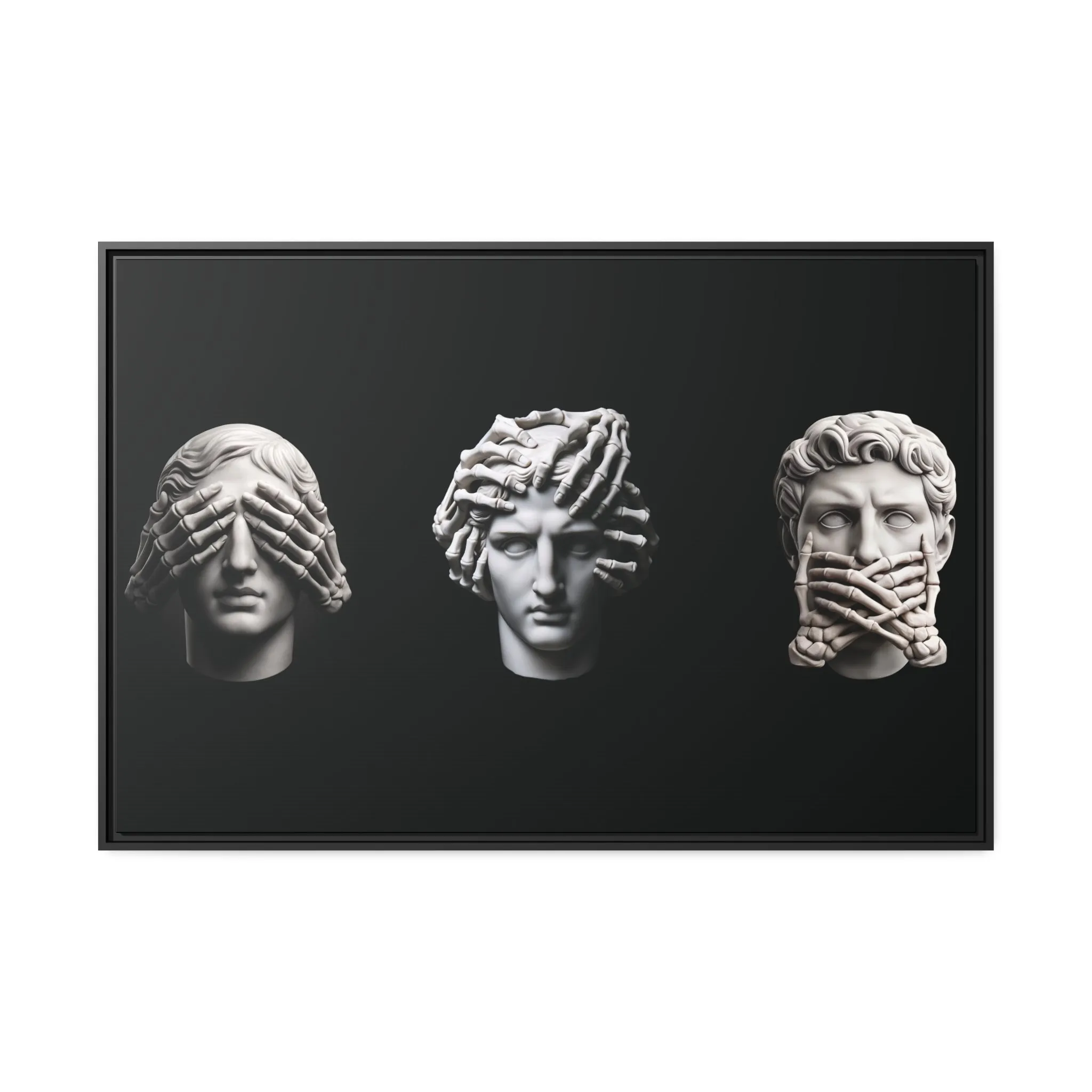 See No Evil, Hear No Evil, Speak No Evil Canvas & Frame