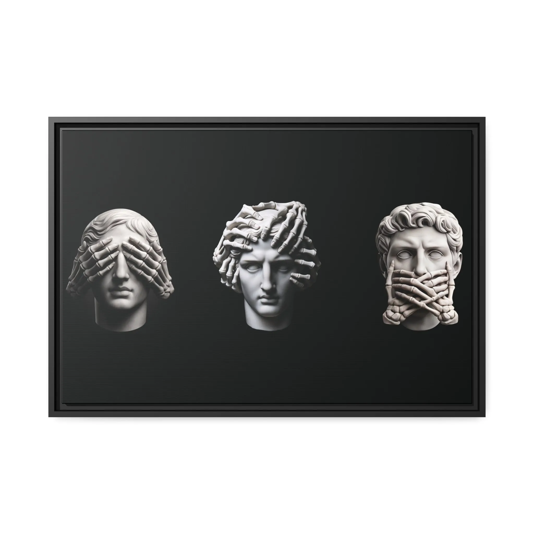 See No Evil, Hear No Evil, Speak No Evil Canvas & Frame