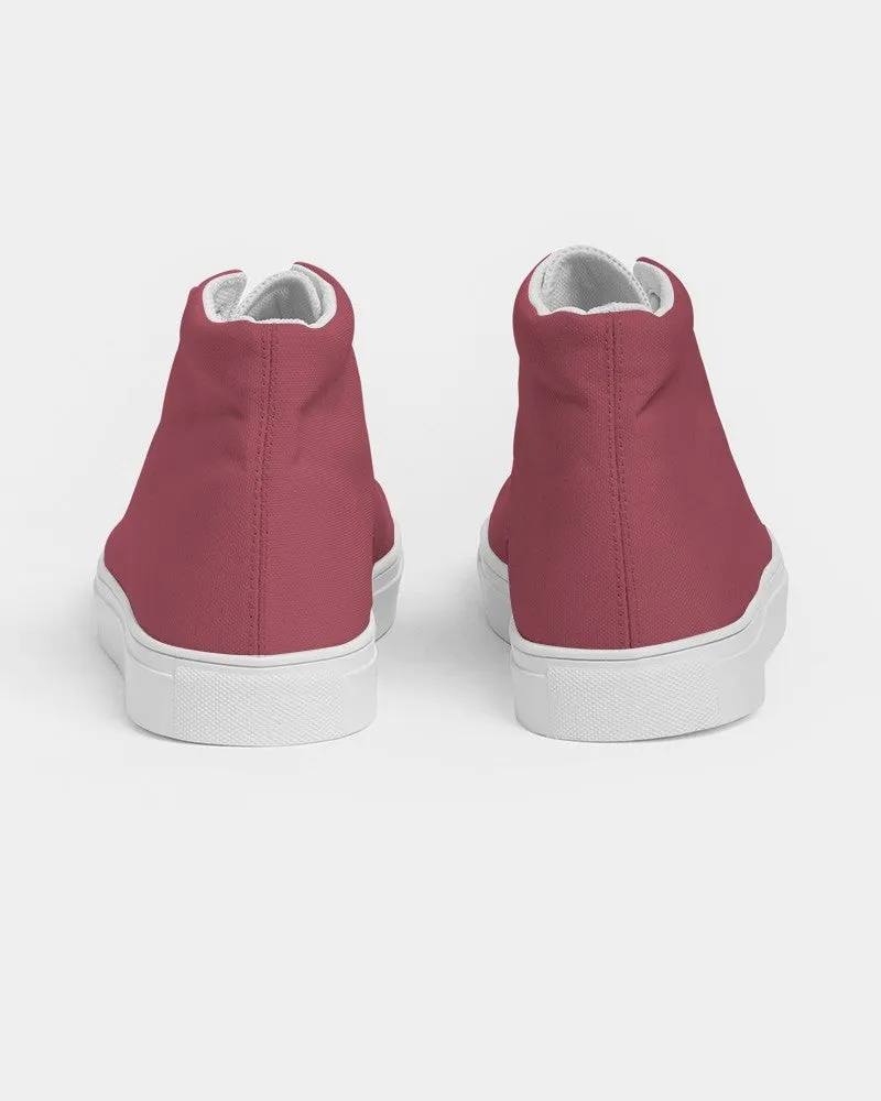 Shaded Midtone Pink High-Top Canvas Sneakers | Women's | C0M80Y40K30