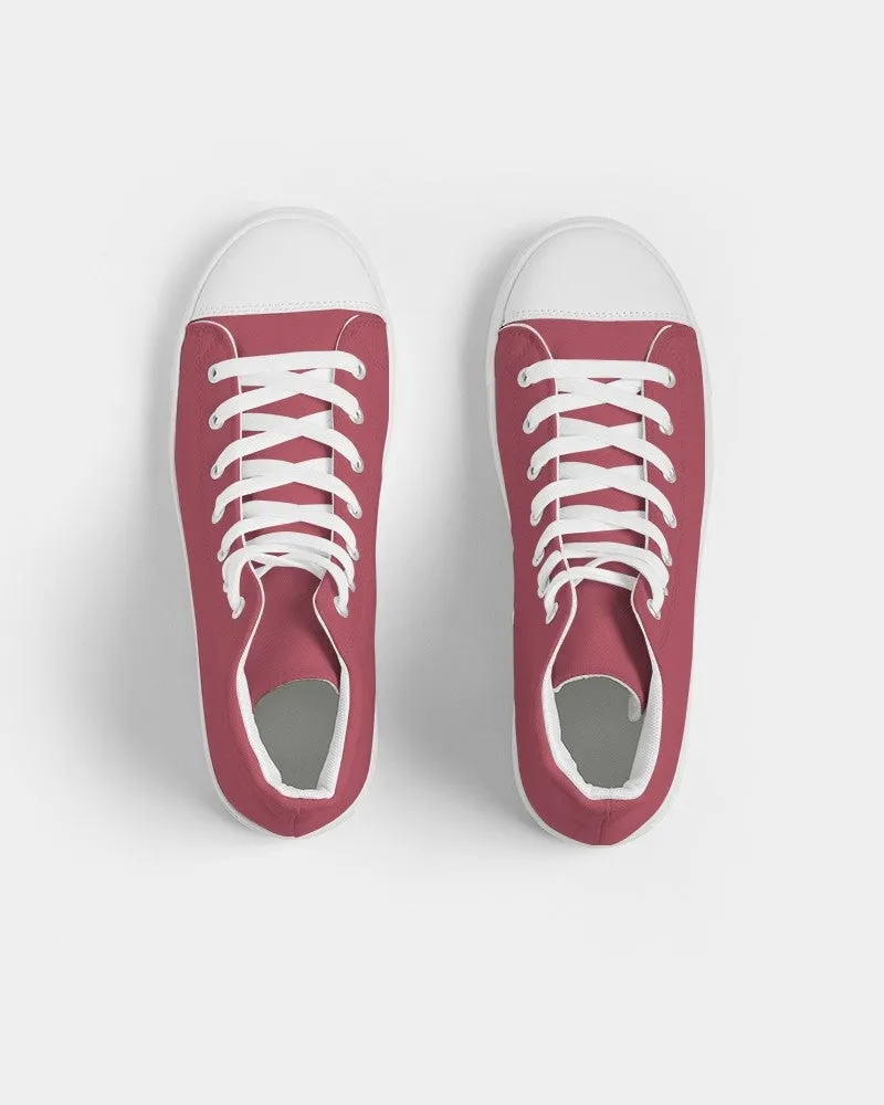 Shaded Midtone Pink High-Top Canvas Sneakers | Women's | C0M80Y40K30