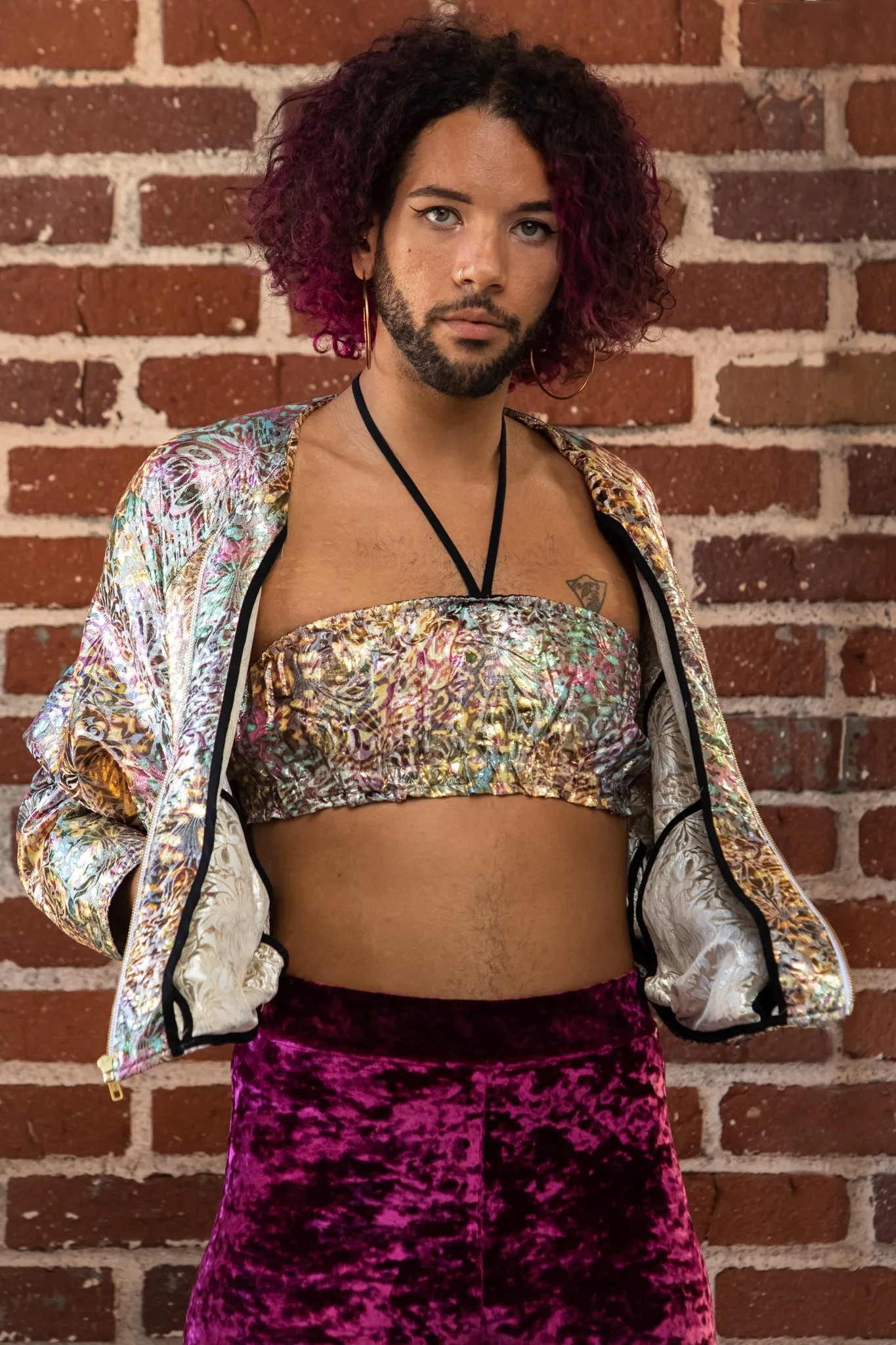 Shimmer Brocade Bandeau
