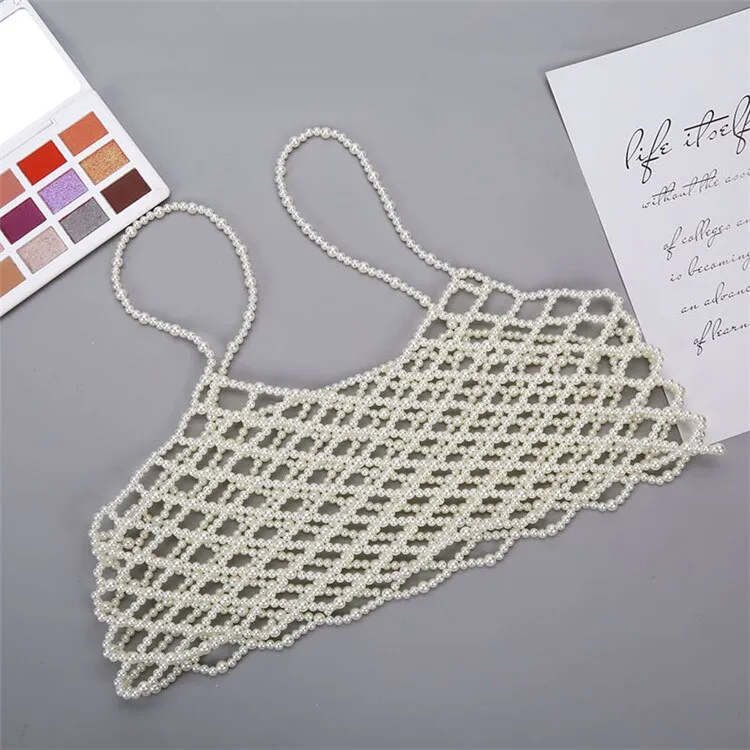 Silvi Pearl Beaded Bra Top