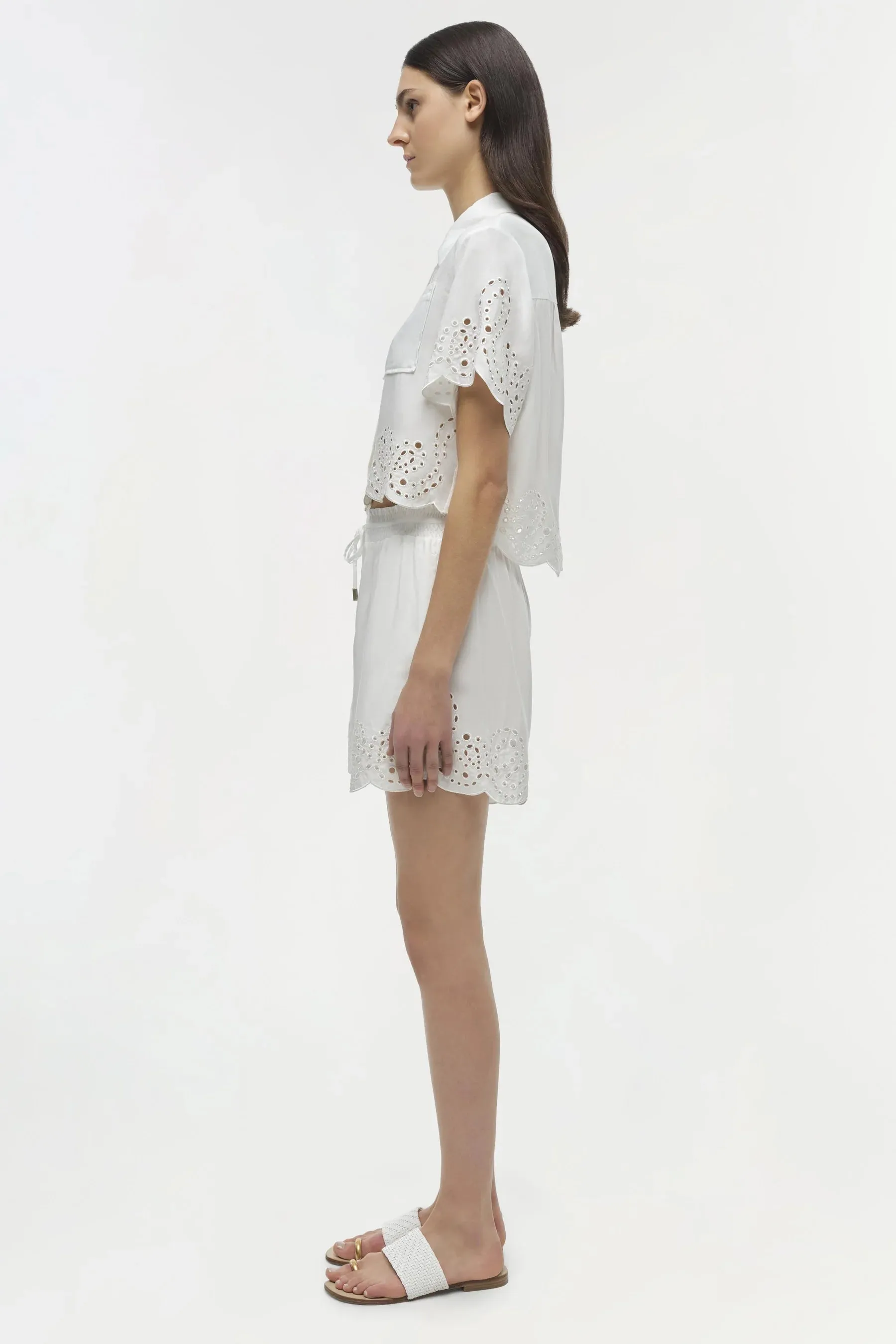 SIMKHAI KEYLA EMBROIDERED SHIRT