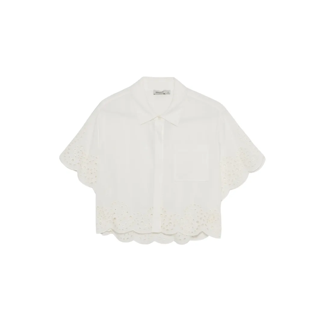 SIMKHAI KEYLA EMBROIDERED SHIRT