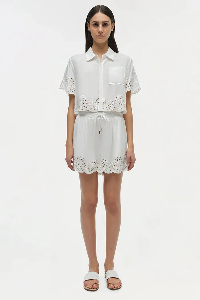 SIMKHAI KEYLA EMBROIDERED SHIRT
