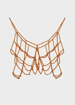 SISSI BODYCHAIN WITH ORANGE BEADS