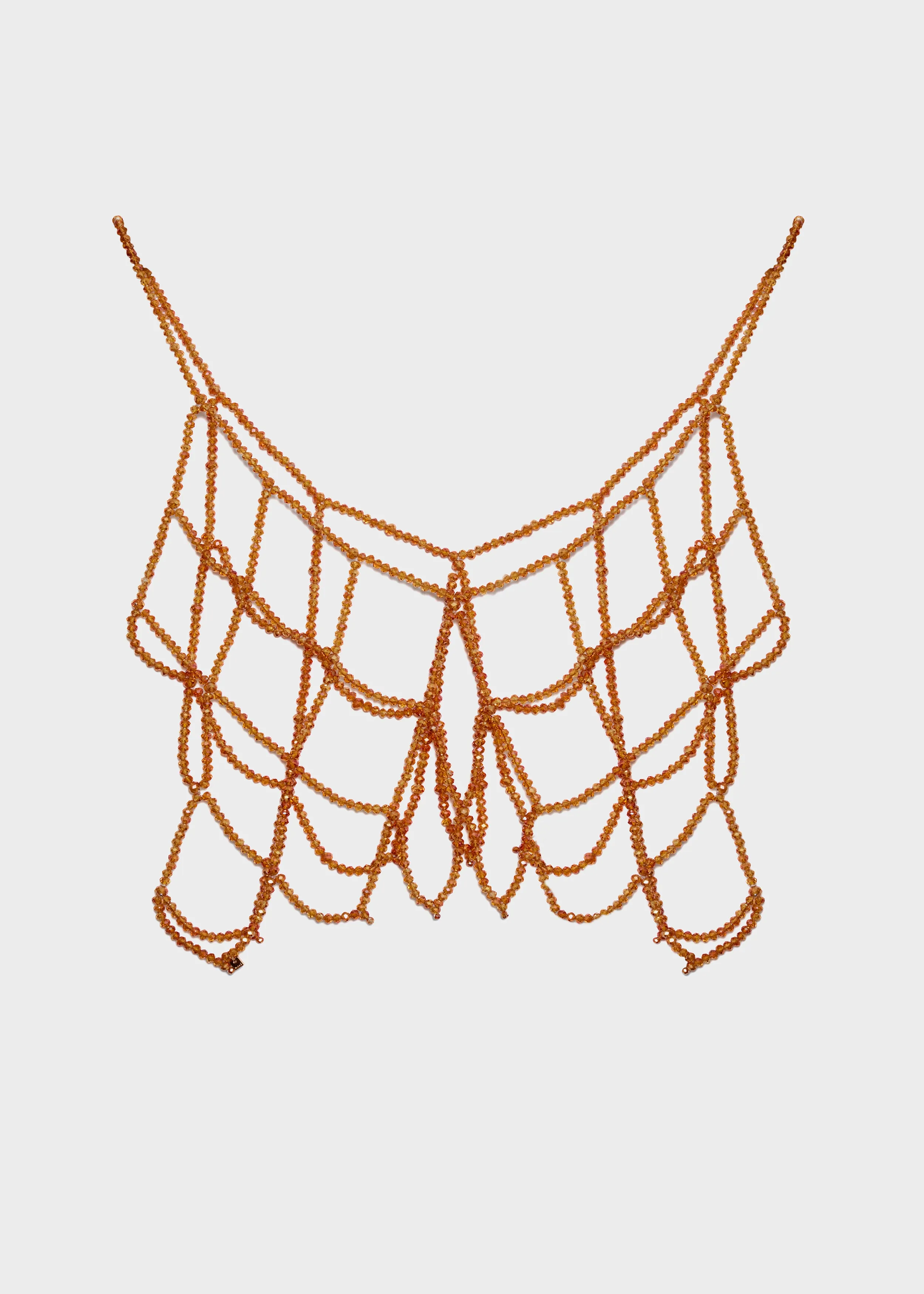 SISSI BODYCHAIN WITH ORANGE BEADS