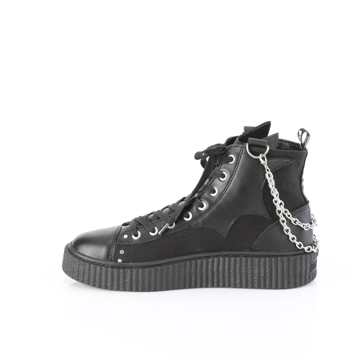 SNEEKER-230  Black Canvas-Vegan Leather
