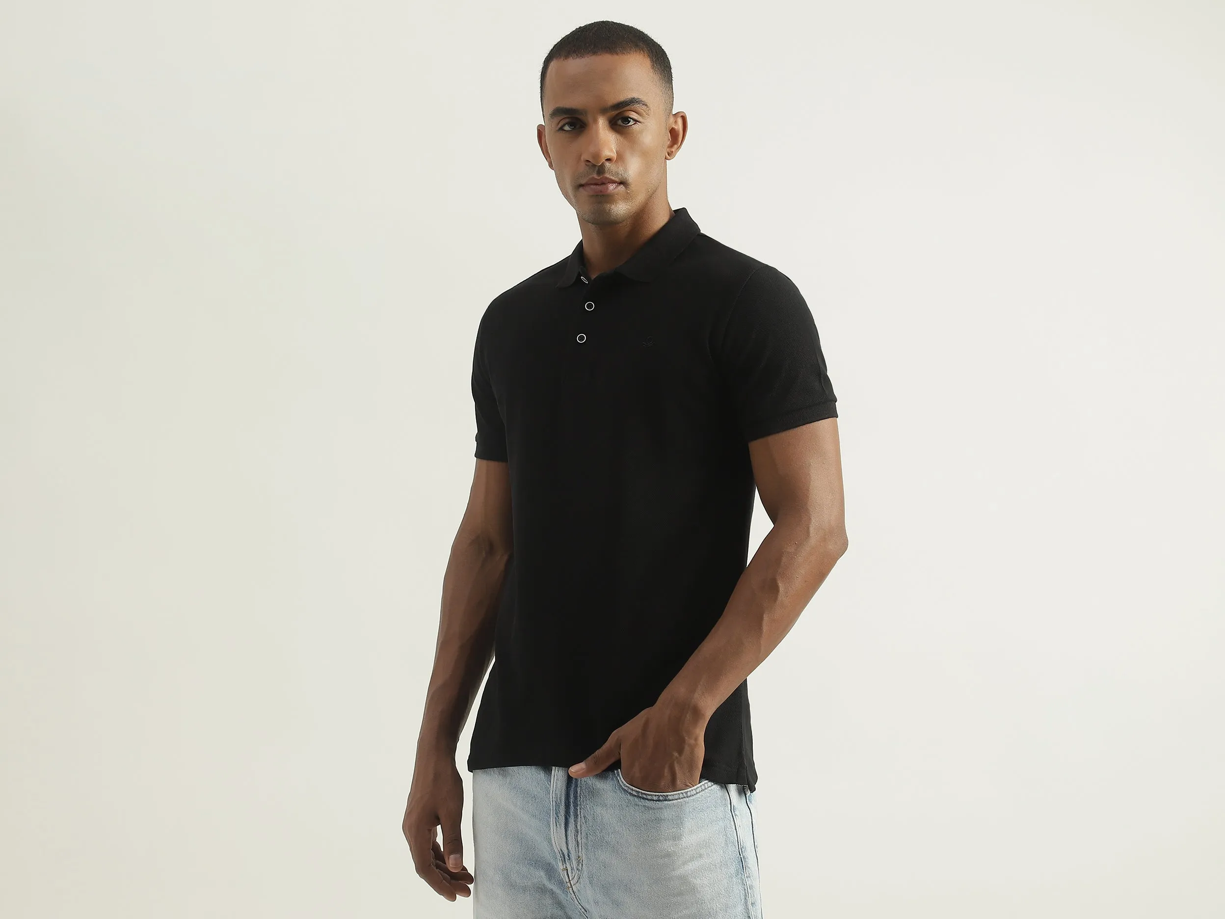 Solid Polo T-shirt