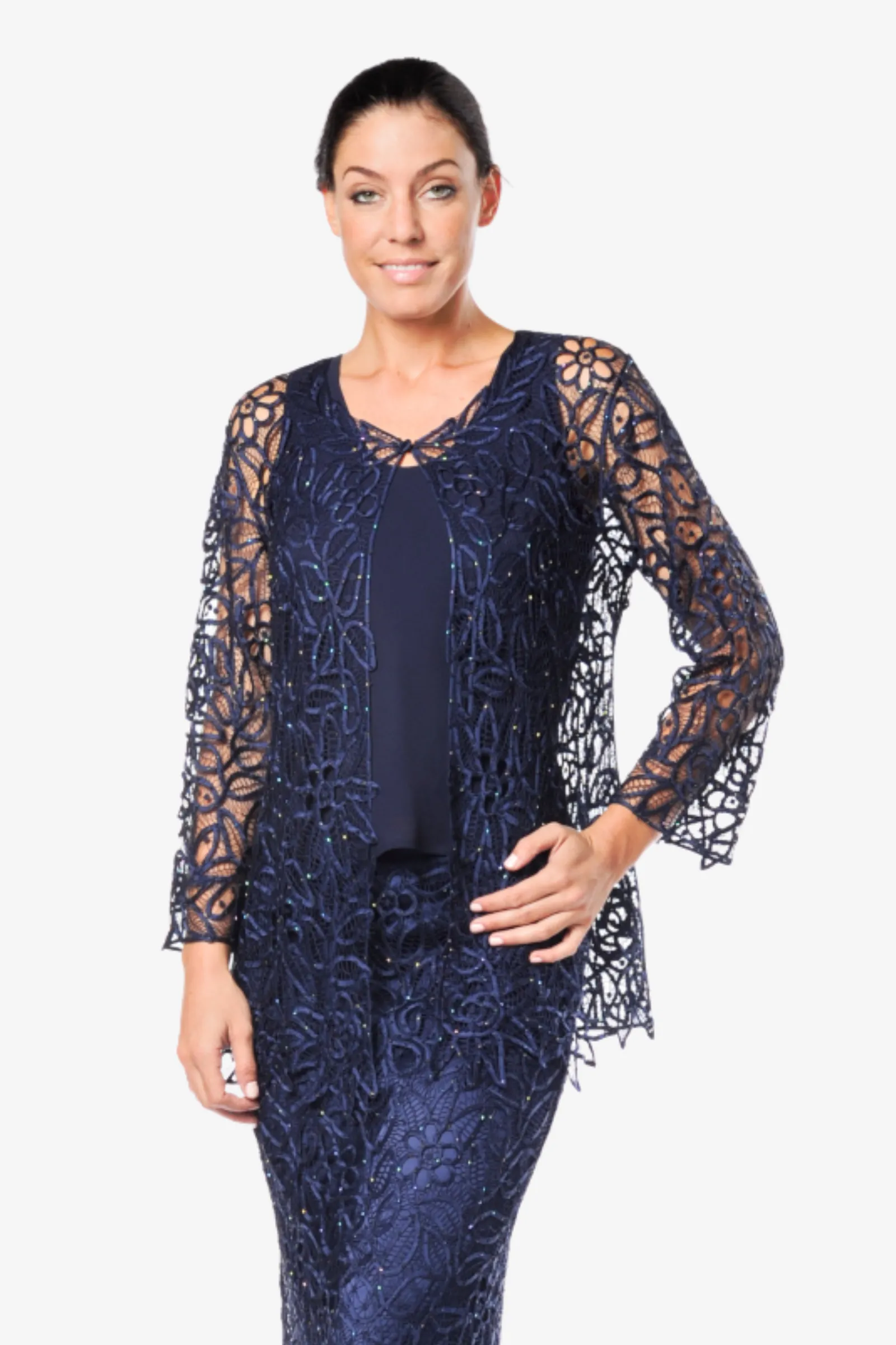 Soulmates C809 Hand Crocheted Beaded Lace Jacket
