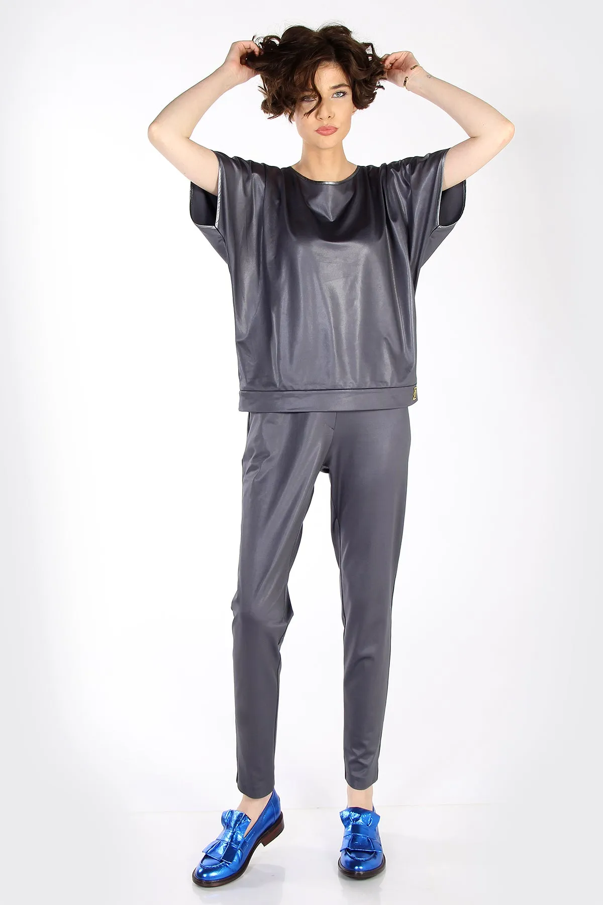 SPARKLY BLOUSE GRAY