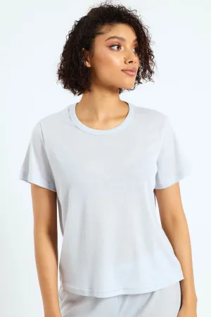 Sparkly Short Sleeve Tee - Blue