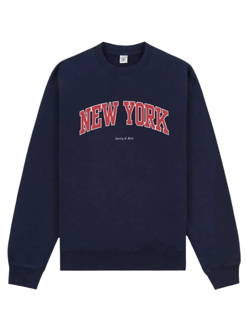 Sporty & Rich New York Ivy Crewneck in Dark Navy
