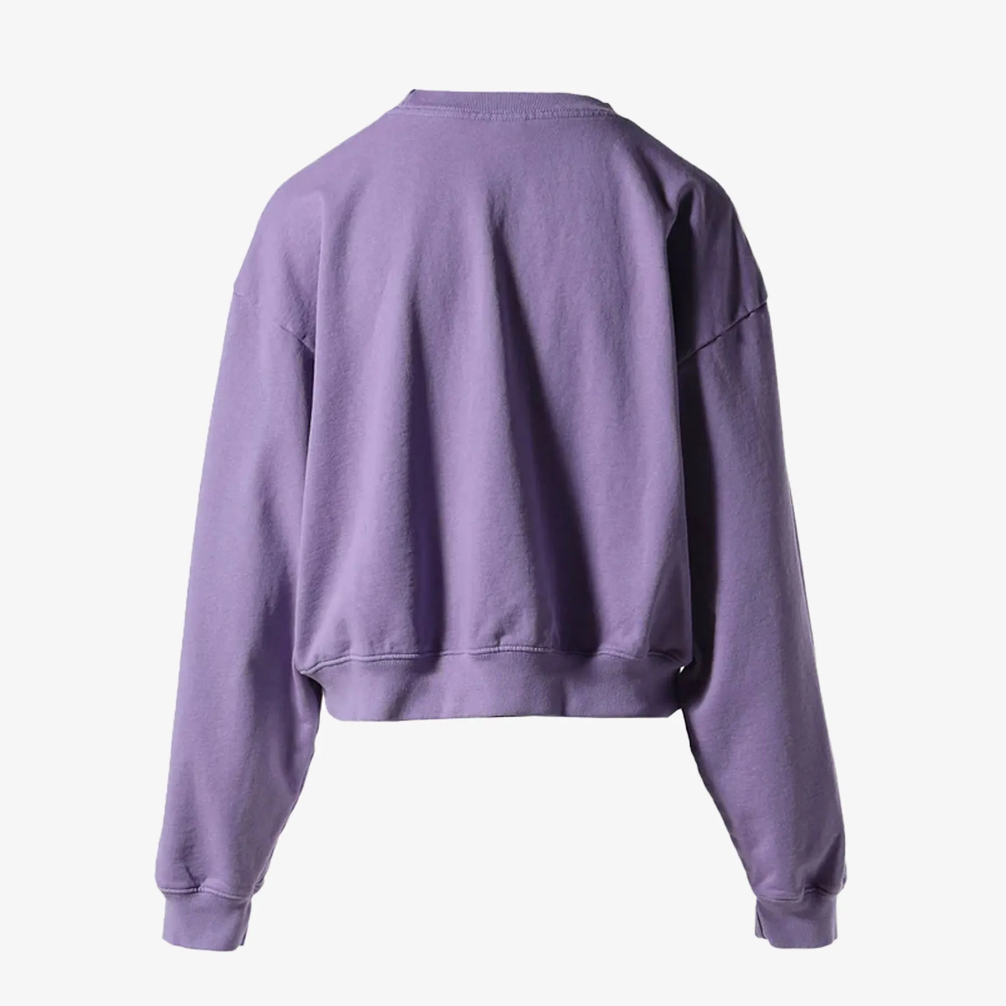 SPORTY & RICH | WELLNESS IVY CROPPED CREWNECK { VIOLET/WHITE