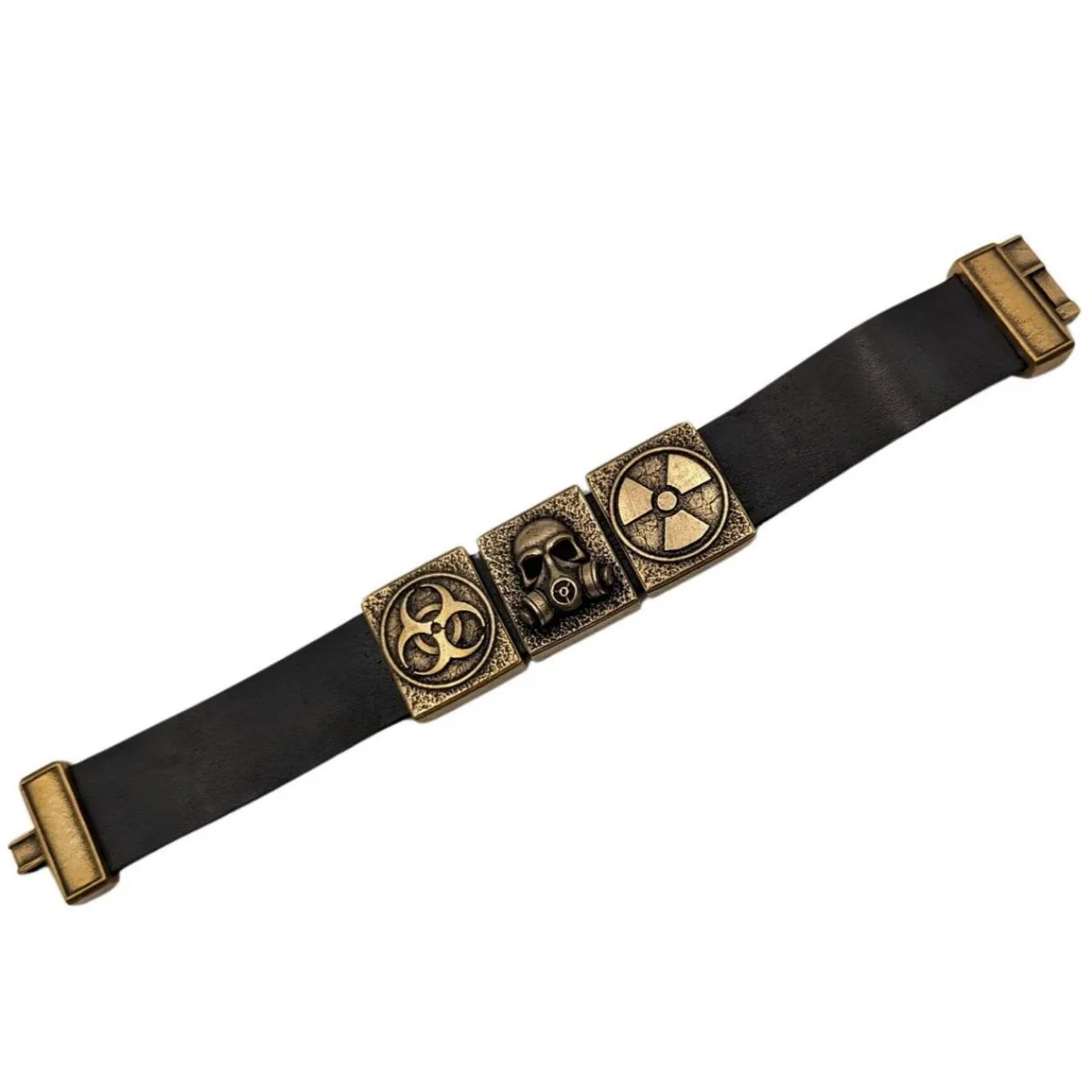 Stalker leather wrist cuff bracelet