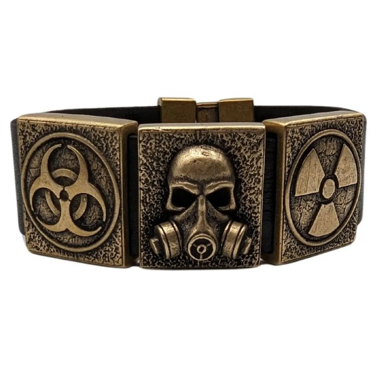 Stalker leather wrist cuff bracelet