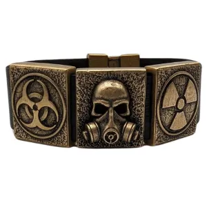Stalker leather wrist cuff bracelet