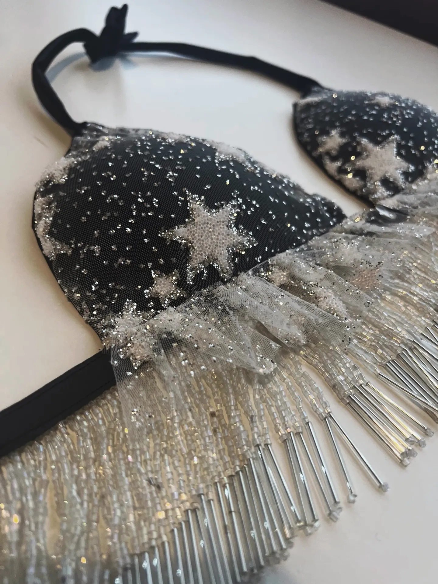 Star Crossed Beaded Fringe Bralette
