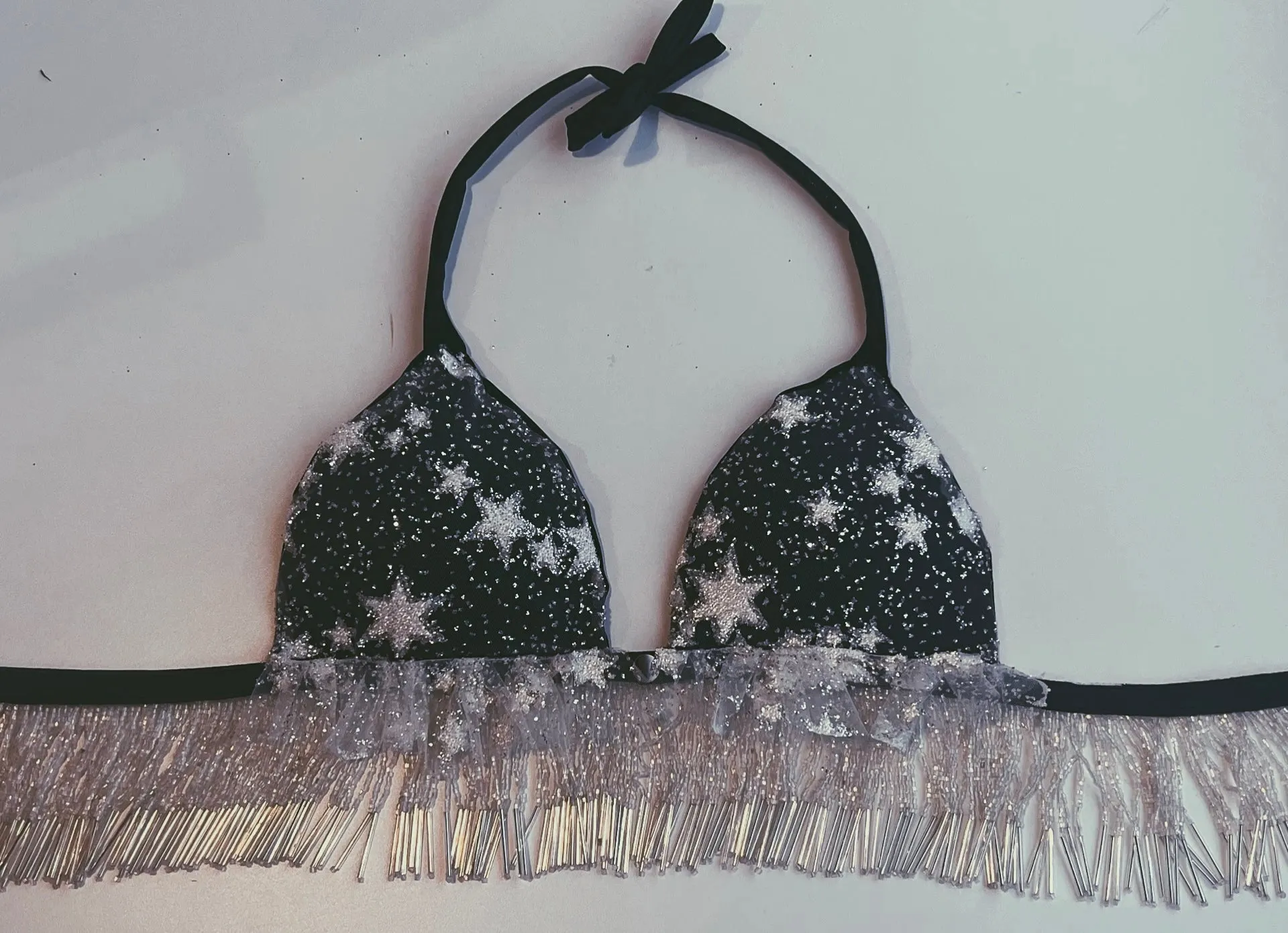 Star Crossed Beaded Fringe Bralette