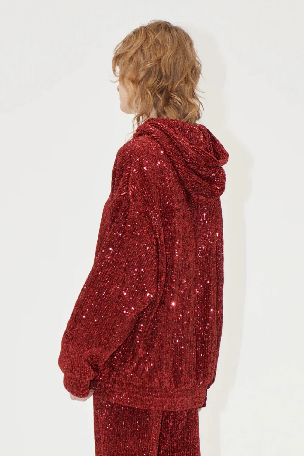 Stine Goya Sequins Jersey Oversize Hoodie