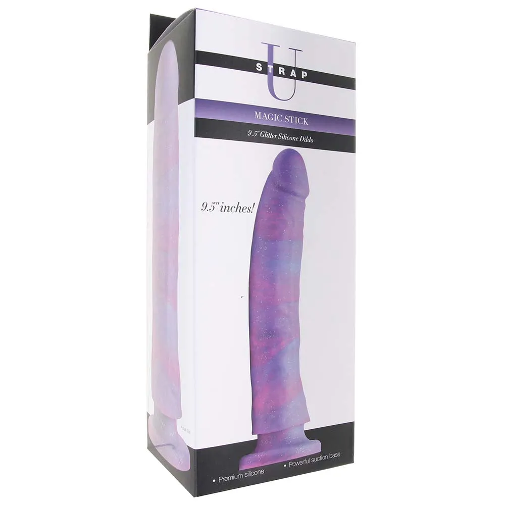 Strap U Magic Stick 9.5 Inch Glitter Silicone Dildo
