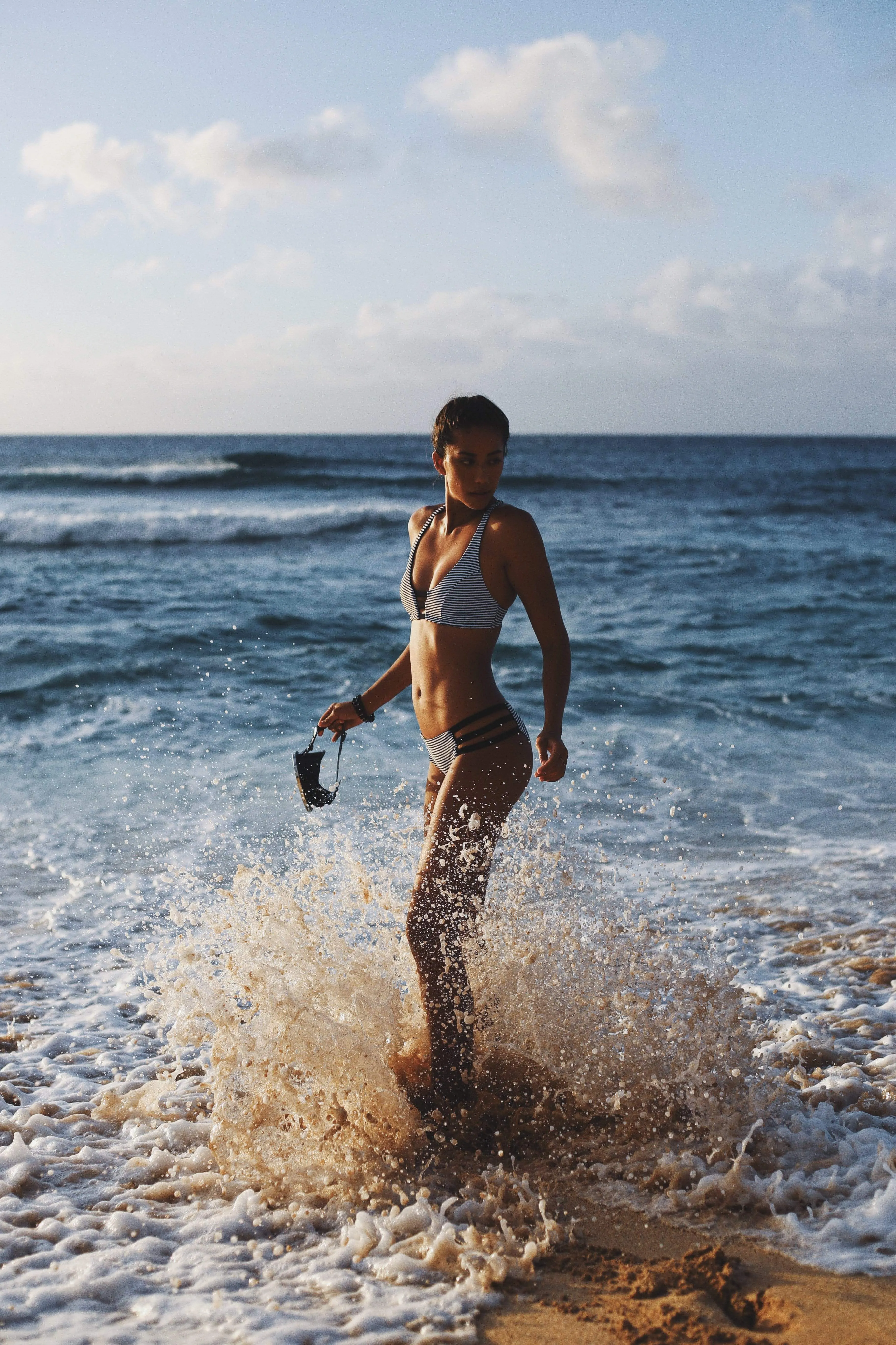 Stripe | Sporty Swim Top