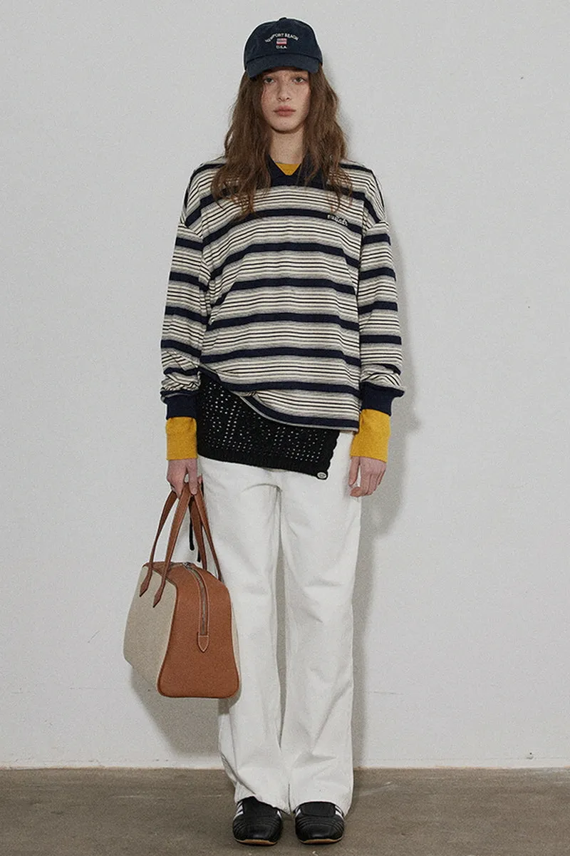 Striped Long-Sleeved Sweatshirt