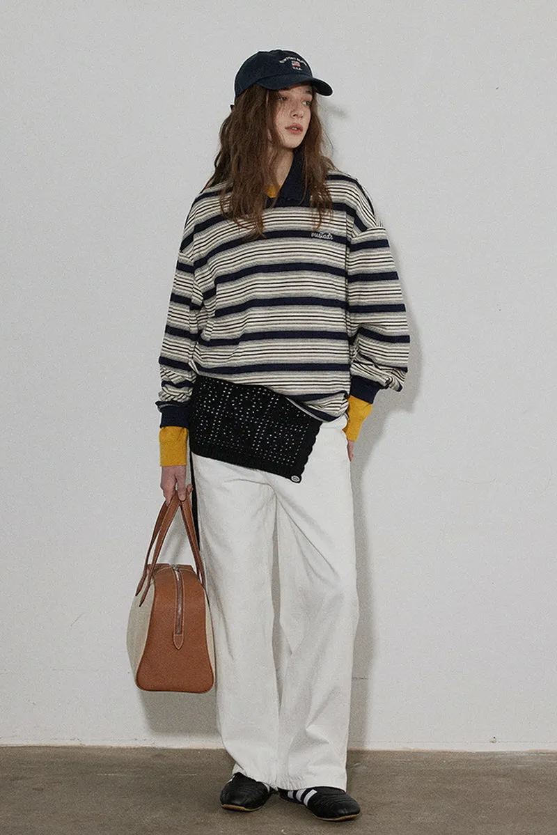 Striped Long-Sleeved Sweatshirt