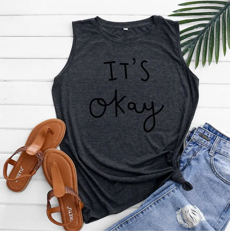 Summer Casual Women's Tank Top Sleeveless T-Shirt Loose Plus Size Creative Sexy Women Cotton Tank Top
