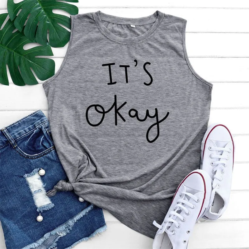 Summer Casual Women's Tank Top Sleeveless T-Shirt Loose Plus Size Creative Sexy Women Cotton Tank Top