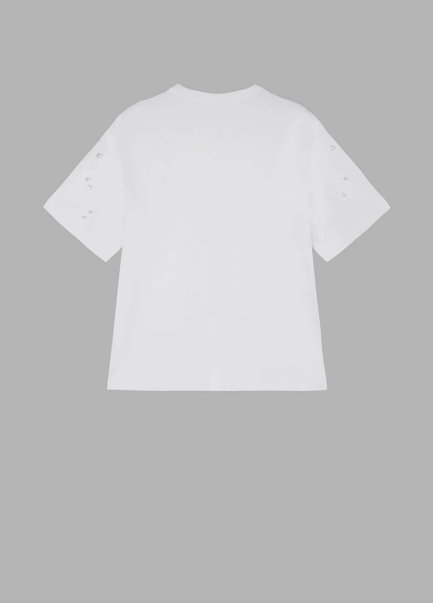 T-Shirt / JNBY Beaded Short Sleeve Round Neck T-Shirt (100% Cotton)