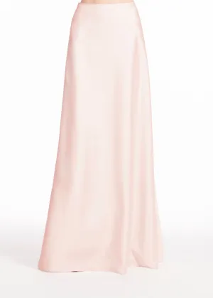 TAFFETA BIAS LONG SKIRT BLUSH