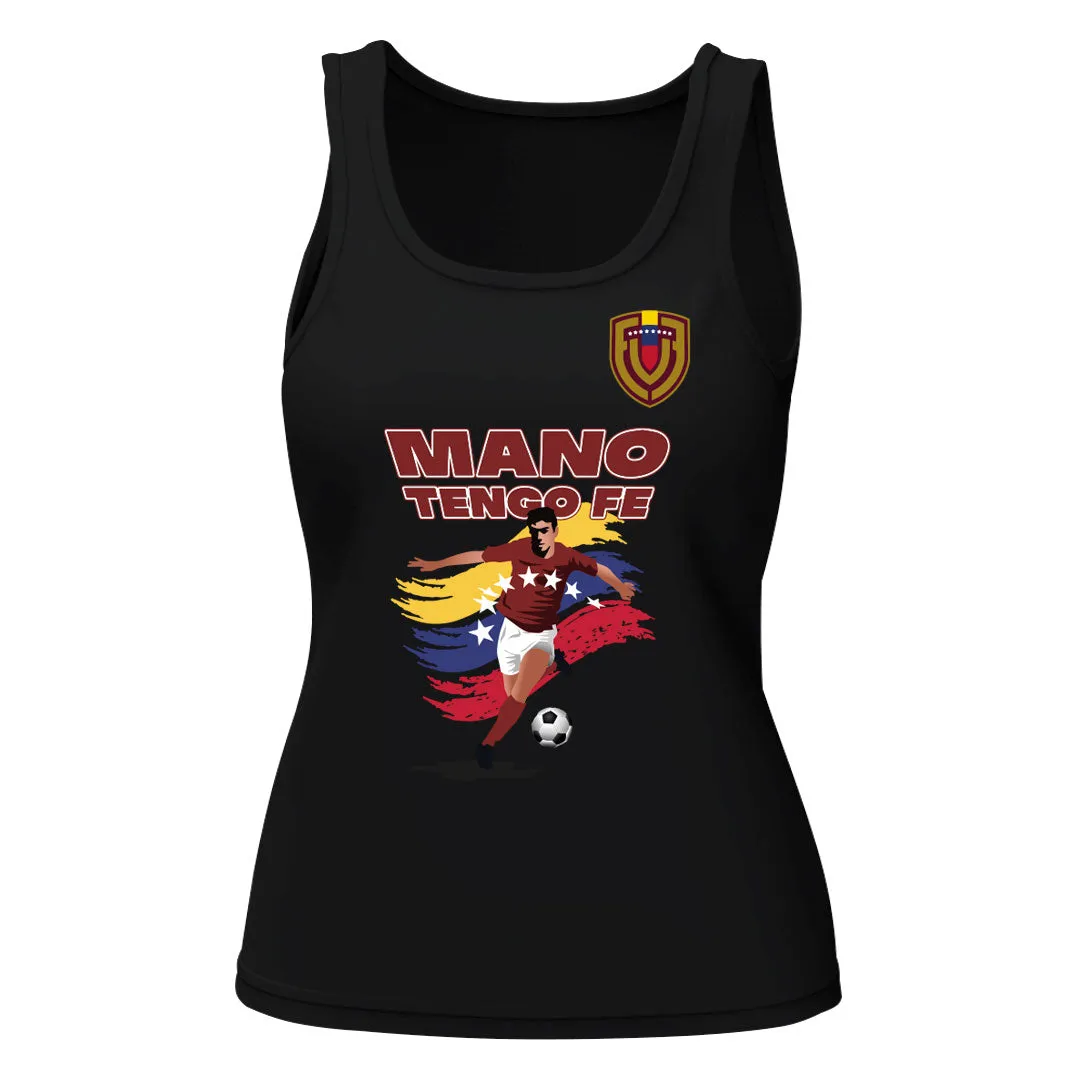 Tank Tops Femenino  Mano Tengo Fe - Negro -