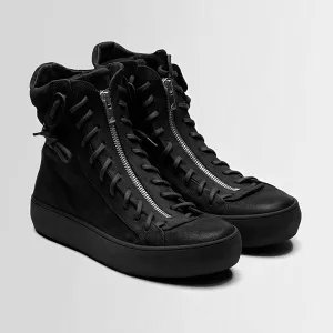 TARO waxed suede BLACK