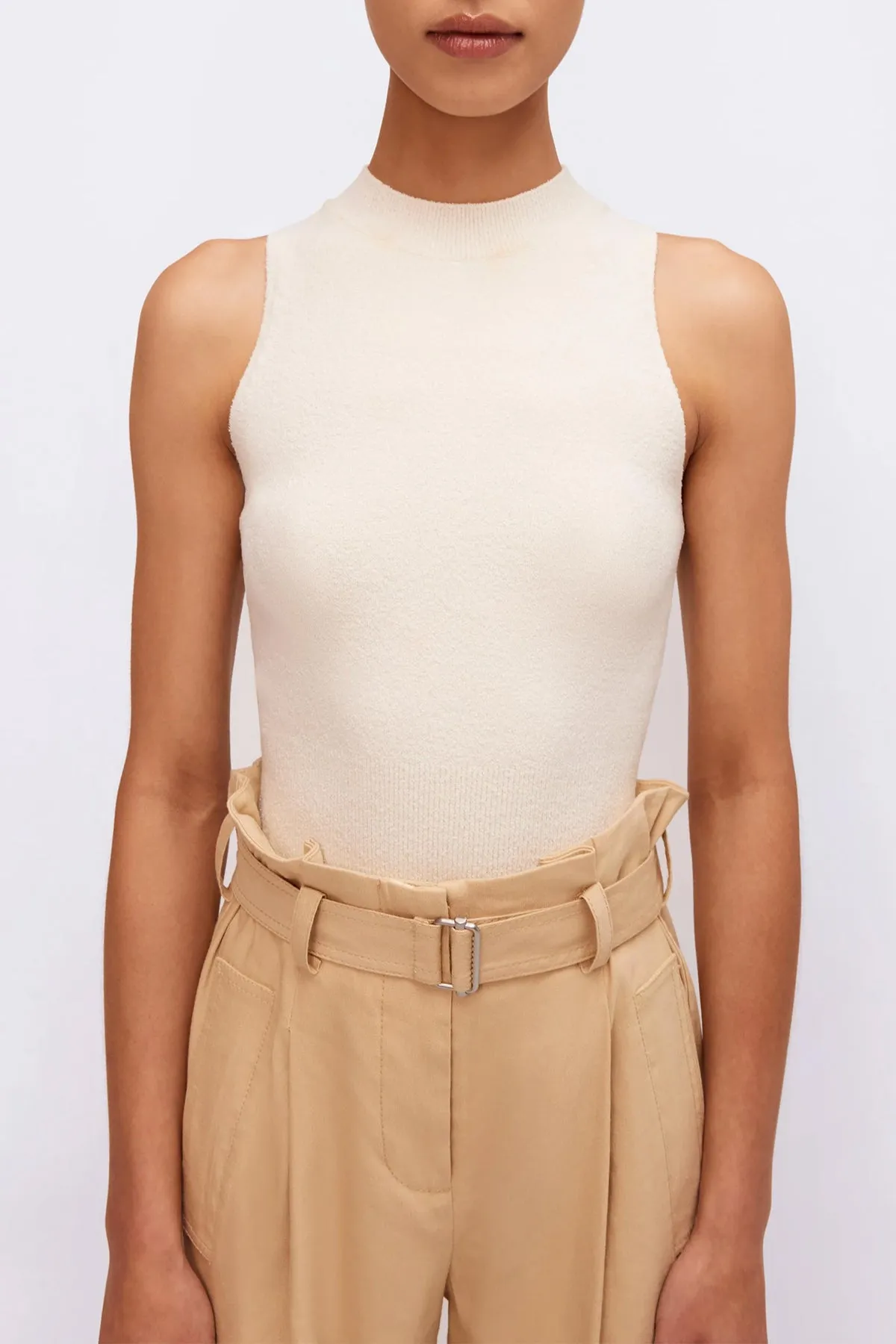 Tatyana Crewneck Top in Ivory