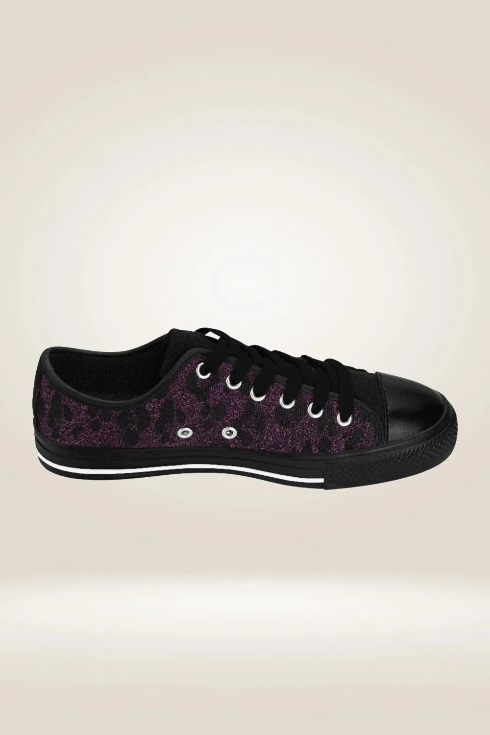 TGC Boutique Glitter Black And Purple Sneakers