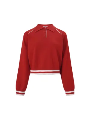 The Ace Polo Sweater - Red White
