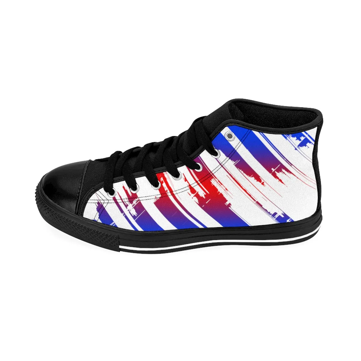 The Edge Of Insanity / Blue & Red / Men's High-top Sneakers