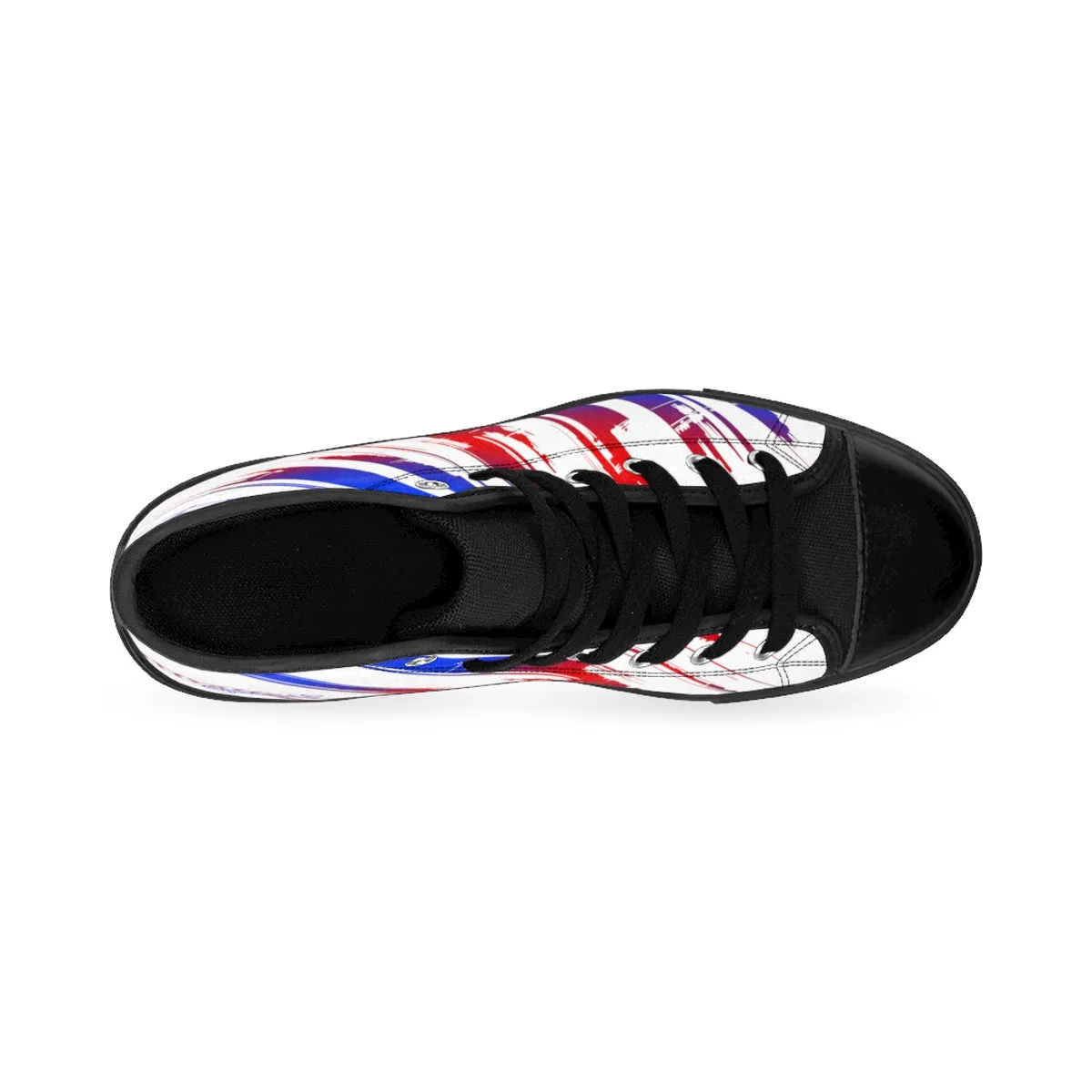 The Edge Of Insanity / Blue & Red / Men's High-top Sneakers