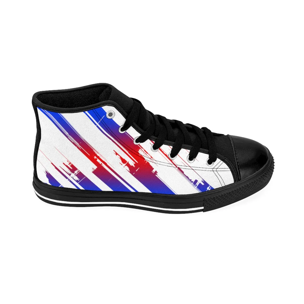 The Edge Of Insanity / Blue & Red / Men's High-top Sneakers