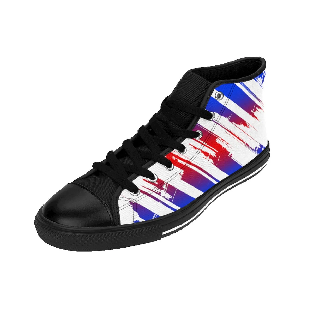 The Edge Of Insanity / Blue & Red / Men's High-top Sneakers