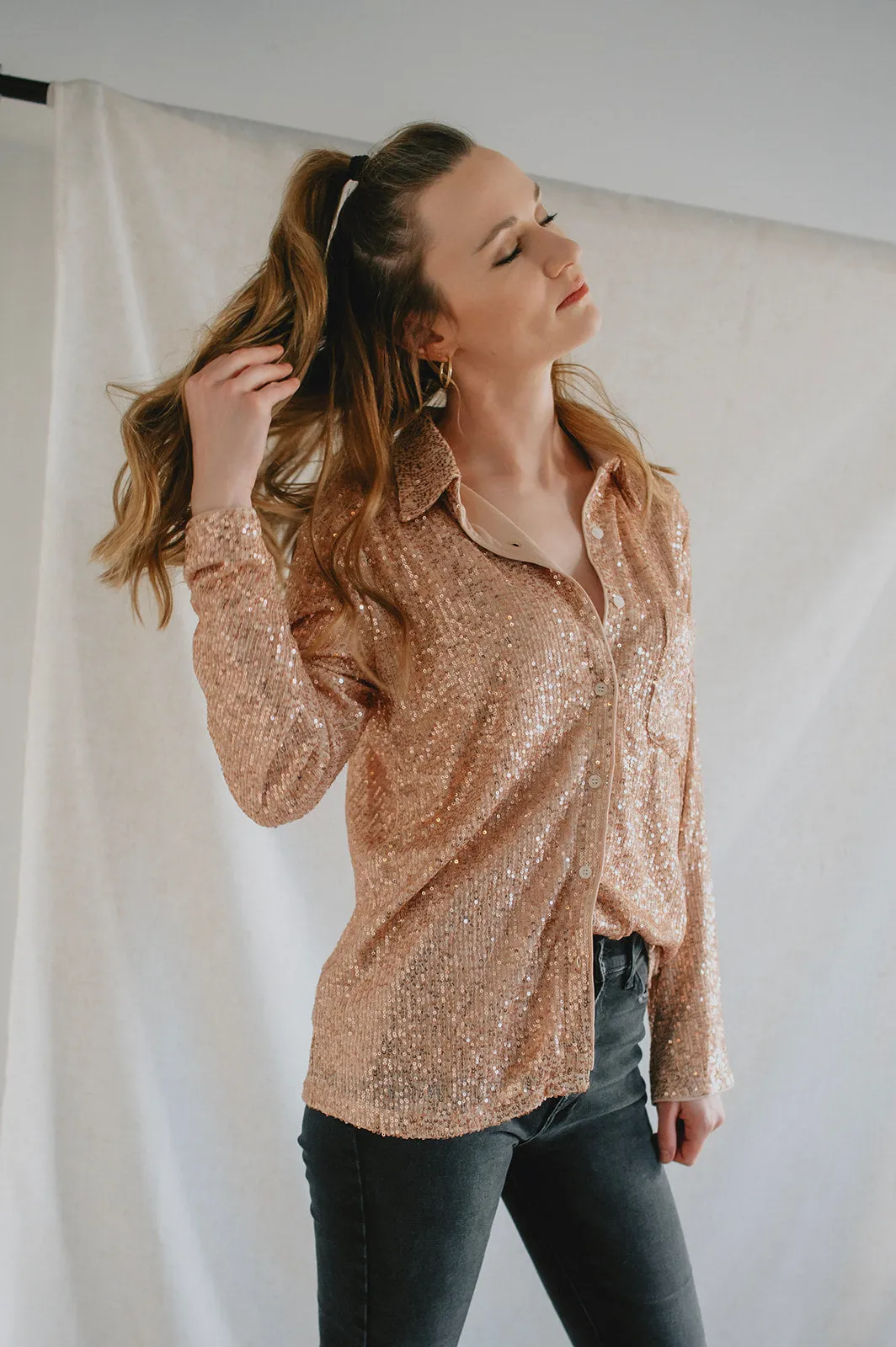 The Rose Gold Button Shirt