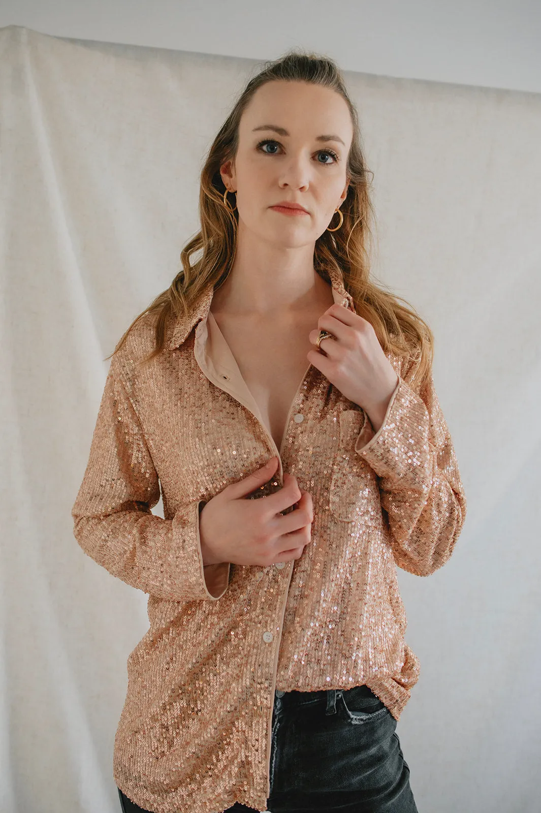 The Rose Gold Button Shirt