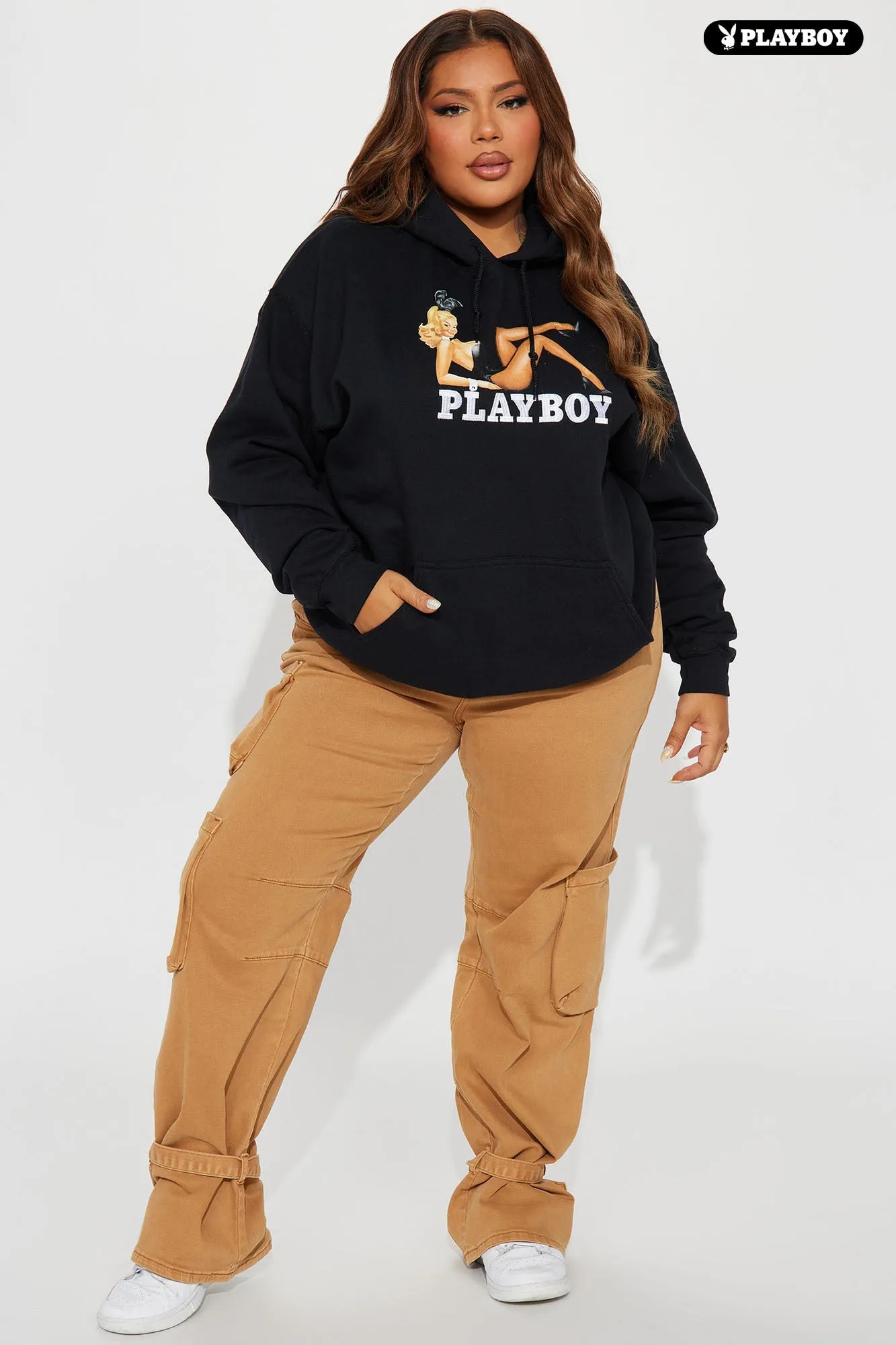 The Ultimate Playmate Playboy Embroidered Hoodie - Black