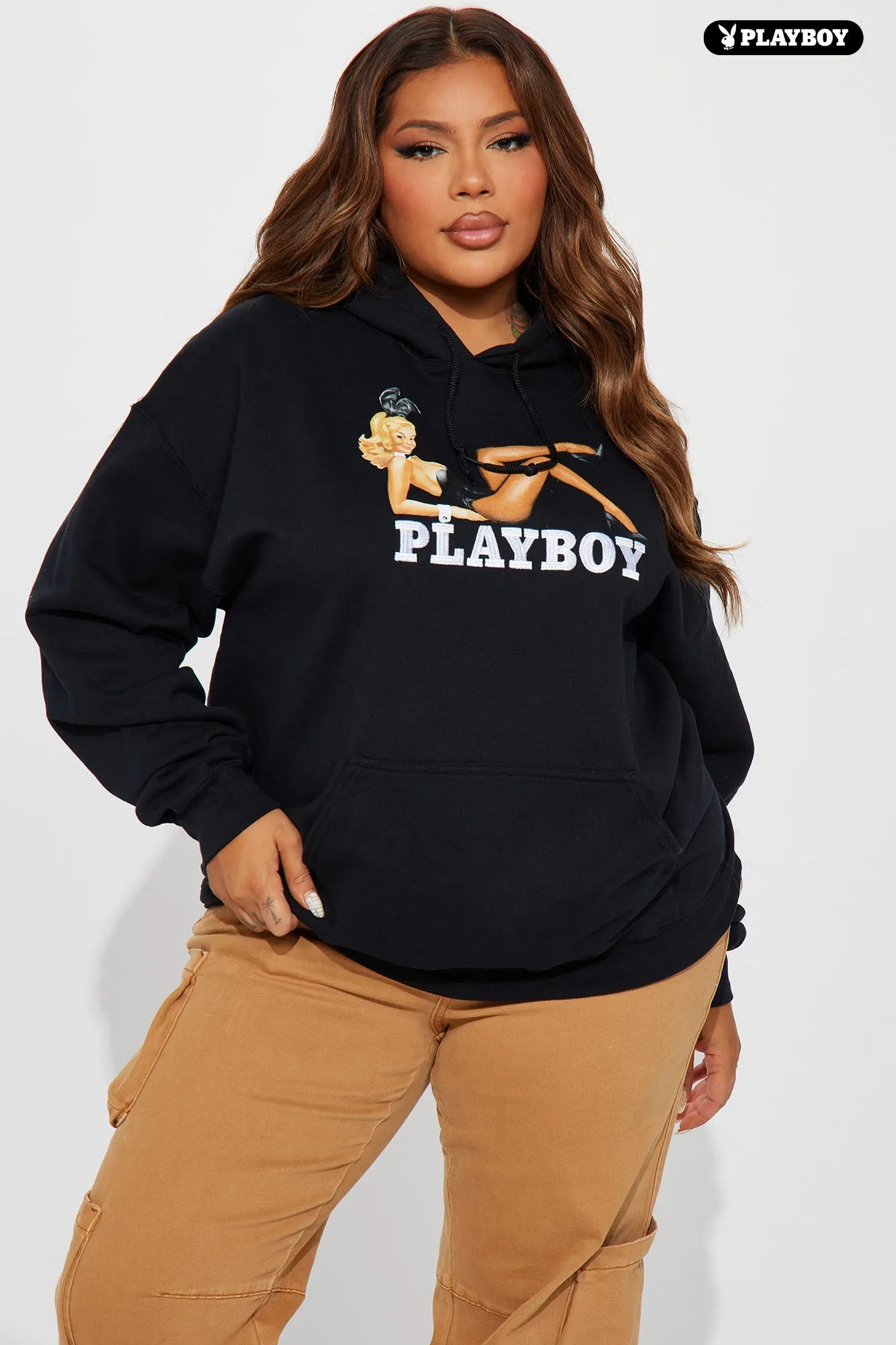 The Ultimate Playmate Playboy Embroidered Hoodie - Black