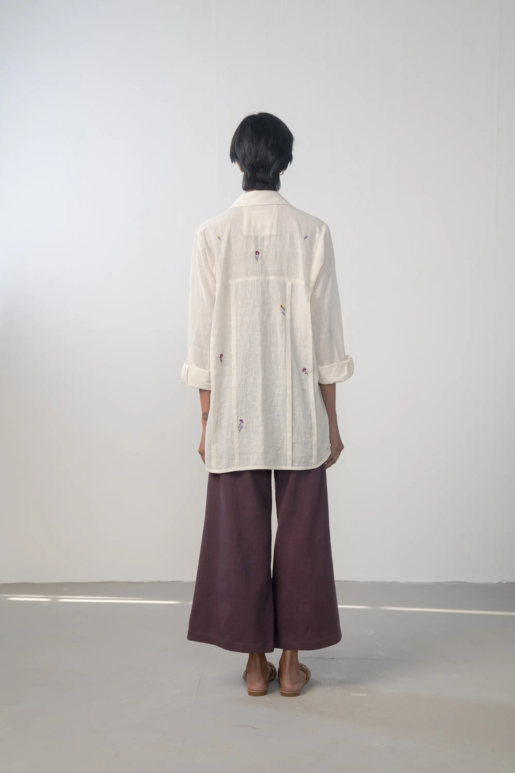 The Winter Garden handwoven organic cotton shirt