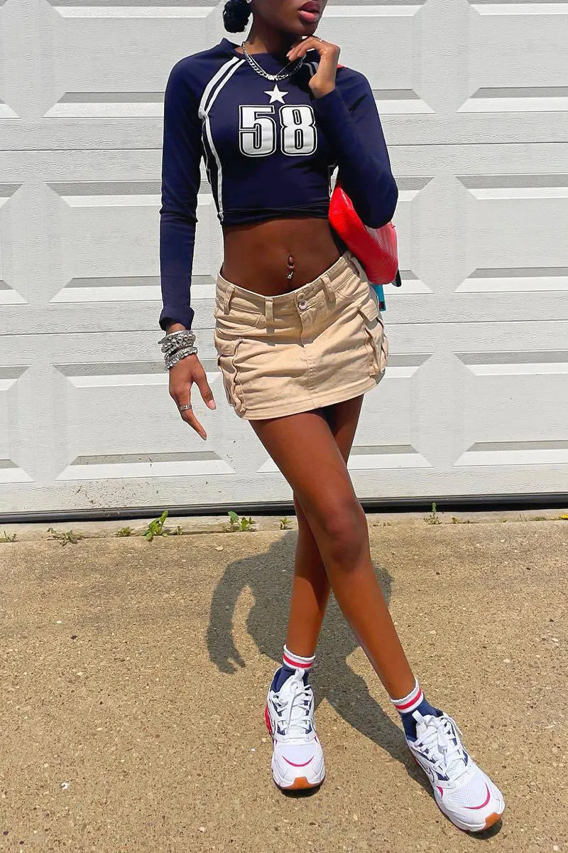 TN0112 Number Crop Shirt