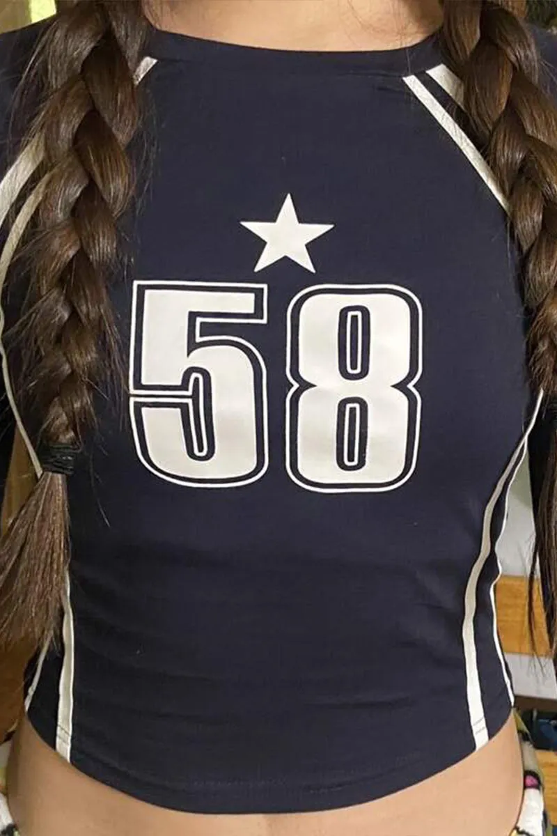 TN0112 Number Crop Shirt