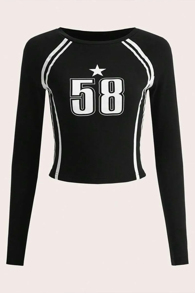 TN0112 Number Crop Shirt