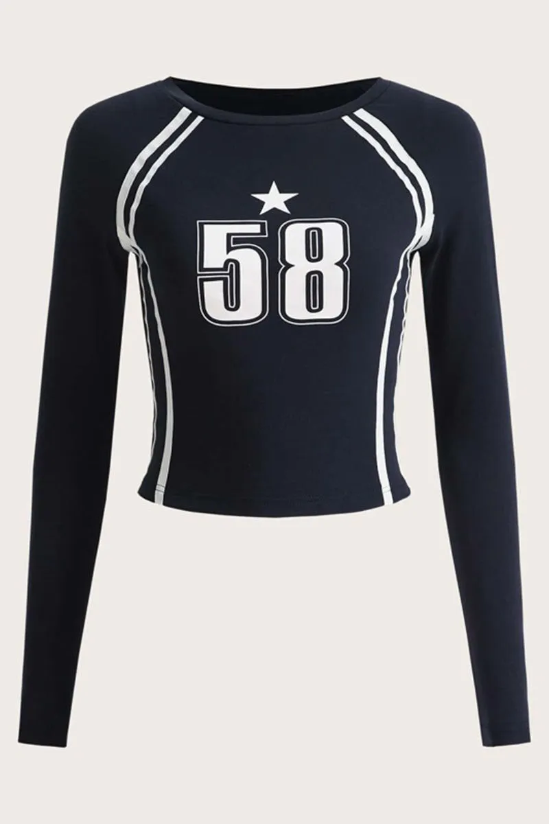 TN0112 Number Crop Shirt